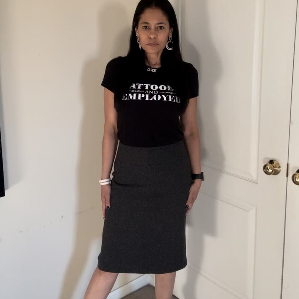 Rafaella Charcoal midi pencil skirt size 4